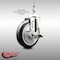 Service Caster 5 Inch 316SS Black Polyurethane Swivel 1/2 Inch Threaded Stem Caster with Brake SS316TS20S514-PPUB-BLK-TLB-121315 - alternate 3